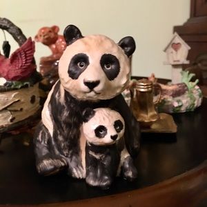 Vintage Goebel panda mom and cub figurine.